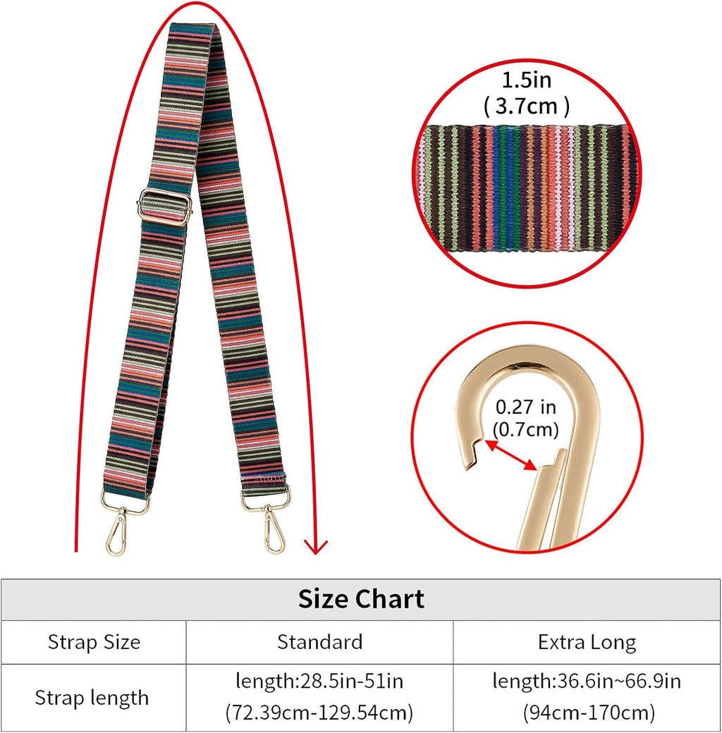 Wide Shoulder Strap Adjustable Replacement Belt Crossbody Canvas Bag Handbag