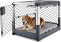 Revol Dog Crate (Collapsible, Portable Travel Dog Crate, Dog Kennel) for Medium Dogs and Puppies (Grey)